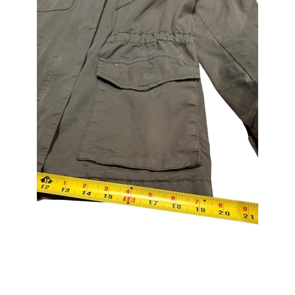 Hinge Utility Jacket Cargo Style Adjustable Waist Sz Small Military Olive